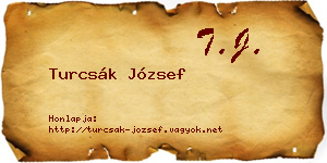 Turcsák József névjegykártya